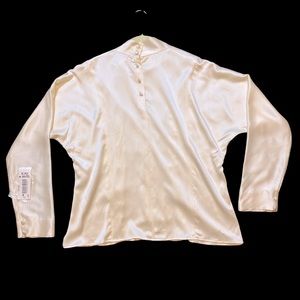 Vintage 100% Silk Blouse Pure Silk Shirt